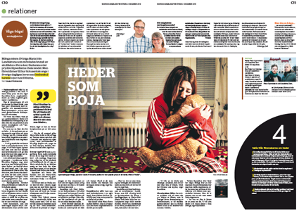 Artikel om hedersvåld och filmen Heder i Skånska Dagbladet. Text: Charlotte Pehrson