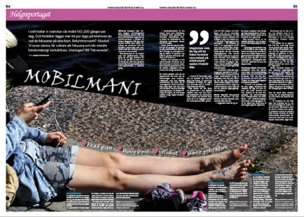 Smartphoneberoende blir allt vanligare. Reportage Charlotte Pehrson